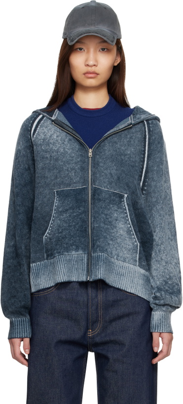 Photo: Acne Studios Navy Zipper Hoodie