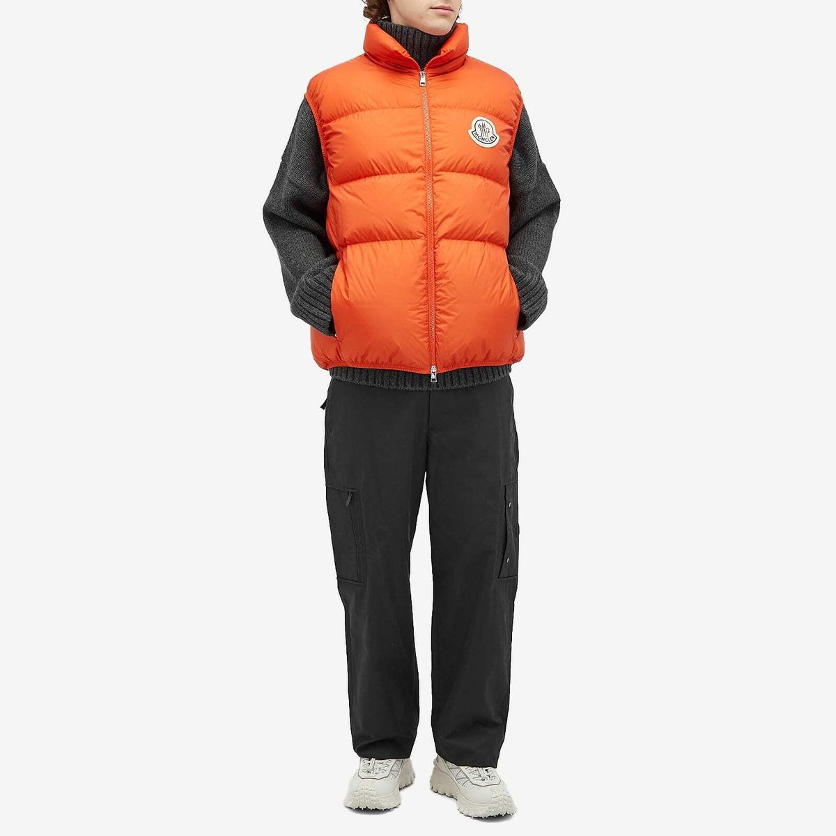 Moncler Men's Almaz Vest in Orange Moncler