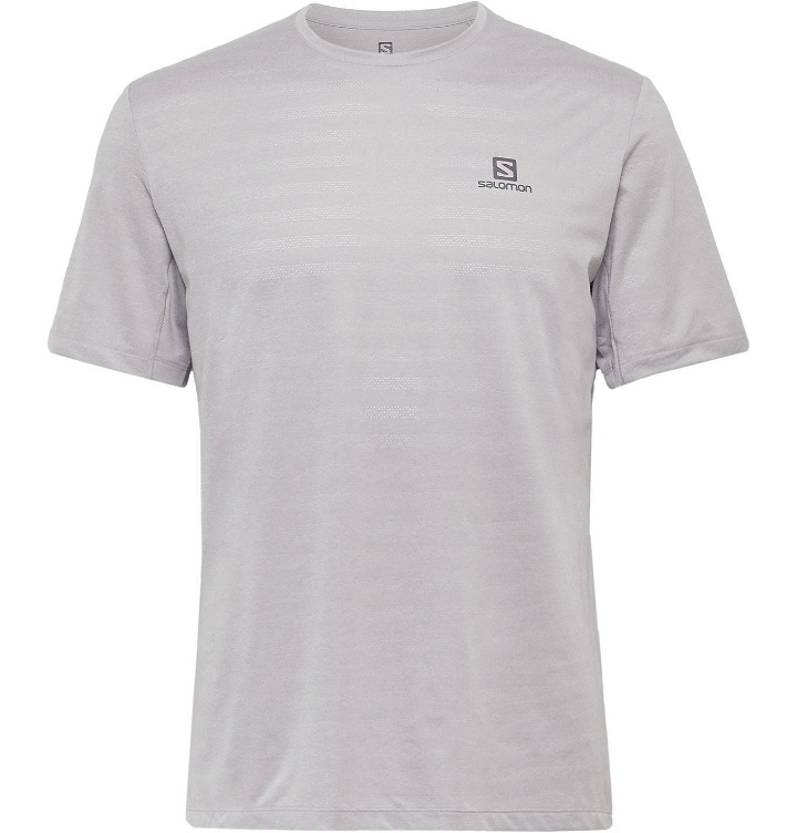 Photo: Salomon - XA Perforated Stretch-Jersey T-Shirt - Gray