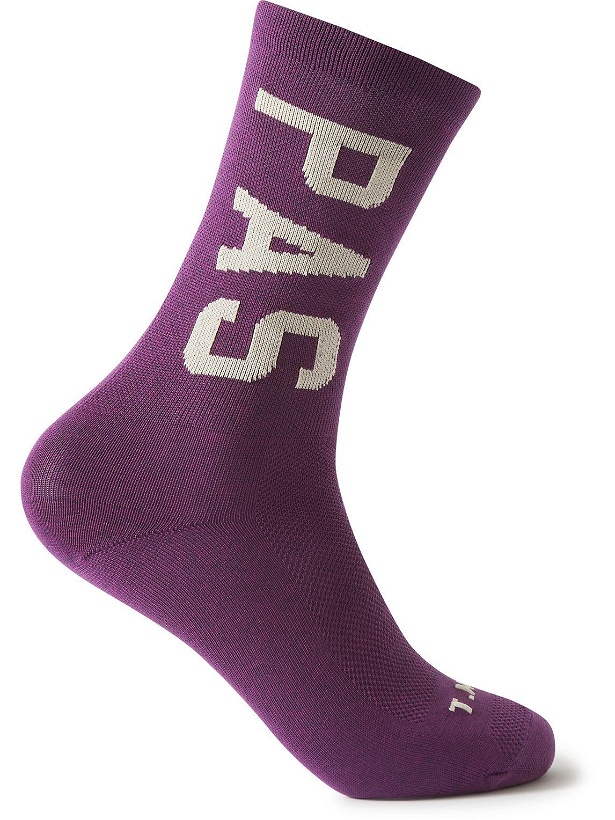 Photo: Pas Normal Studios - TKO Logo-Intarsia Piqué Socks - Purple