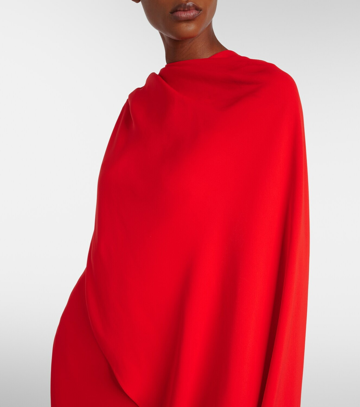 Balenciaga Open-back caped gown