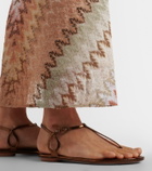 Aquazzura Almost Bare snake-effect leather sandals
