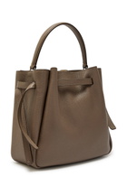 Tory Burch Romy Pebbled Leather Bucket bag - Mid Brown - One Size