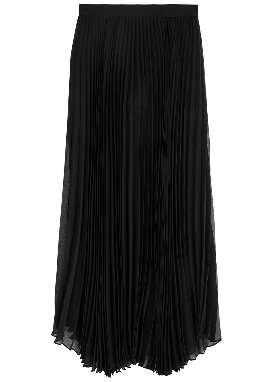 上品!【Alice+Olivia】KATZ レース プリーツ マキシ丈 スカート Alice + Olivia Katz Pleated Chiffon Maxi Skirt Black Alice +