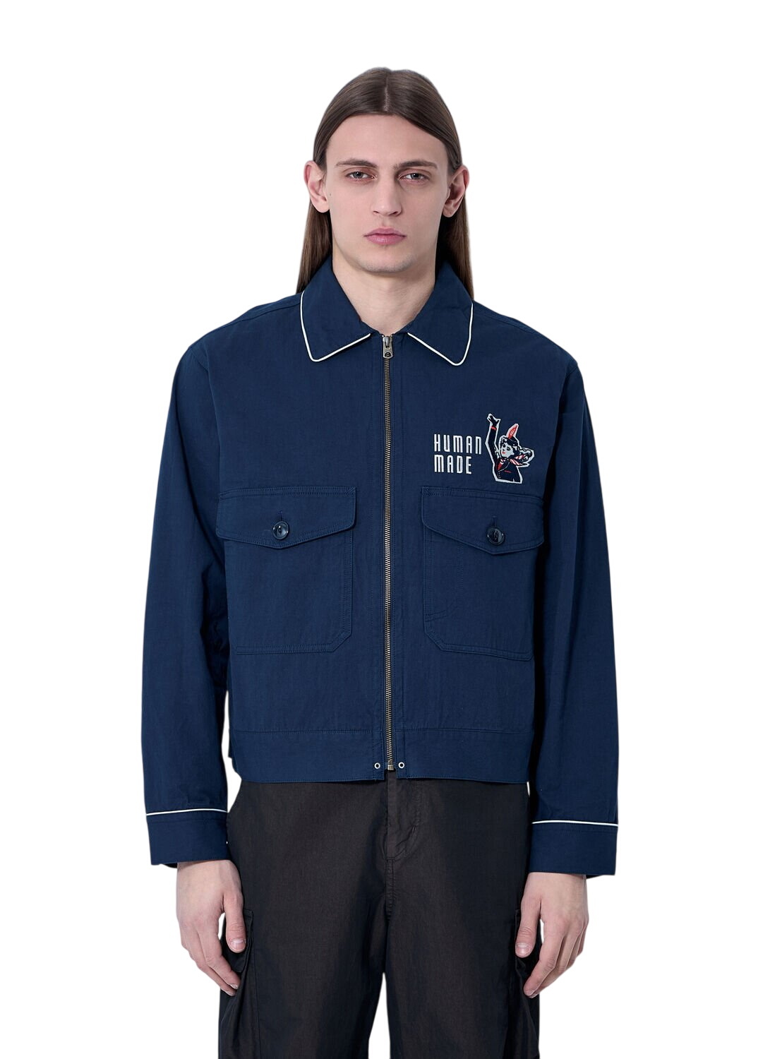 Human Made Men's Hickory Coverall Jacket in Indigo Human Made