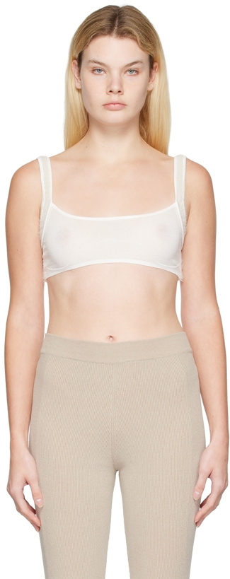 Photo: Jacquemus White Le Papier 'Le Bandeau Ascosu' Bra