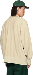 nanamica Beige Half-Zip Sweatshirt