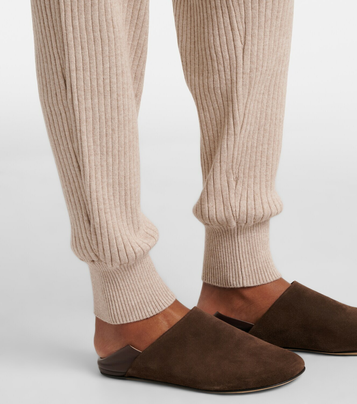 Jardin des Orangers Ribbed-knit cotton and cashmere sweatpants