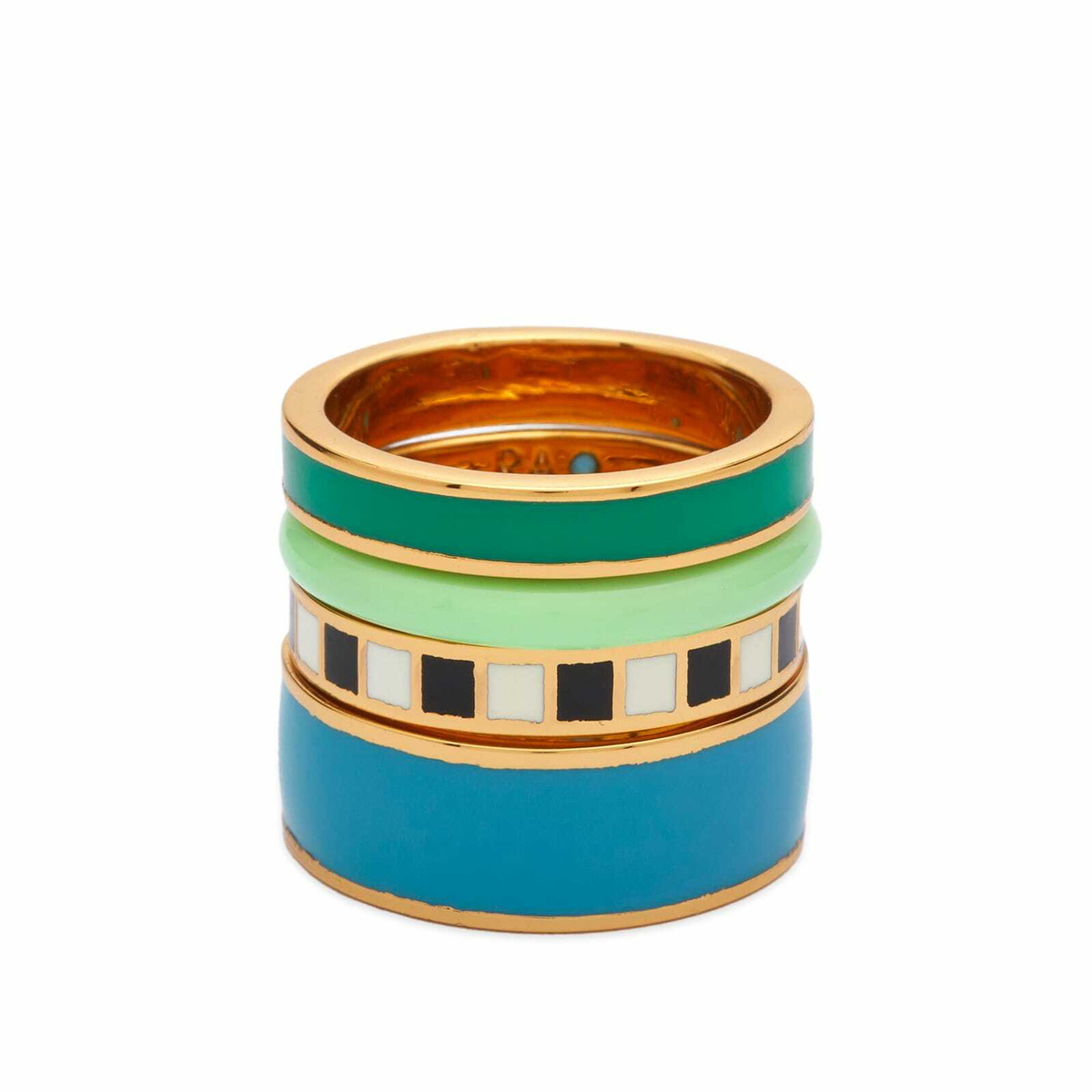 Roxanne Assoulin Women's Banded Rings - Set of 4 in Cool Pools