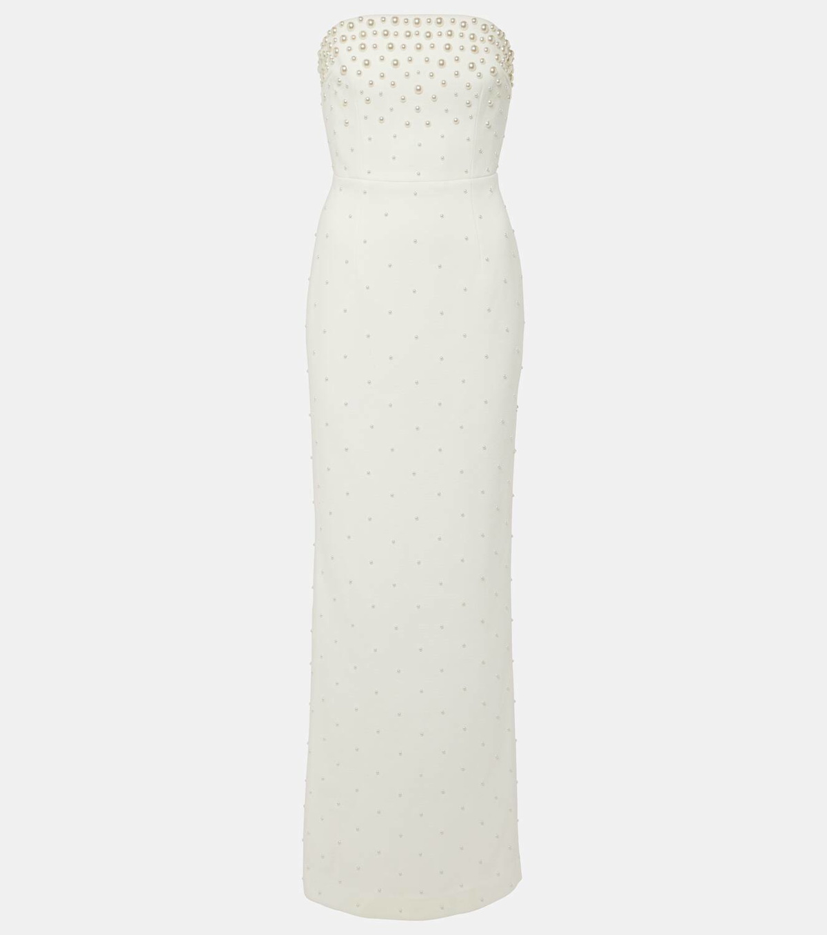 【REBECCA VALLANCE】THERESE PEARL GOWN ブライダルガウン Bridal Theresa faux pearl-embellished gown in white