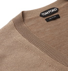 TOM FORD - Slim-Fit Silk and Wool-Blend Sweater - Neutrals