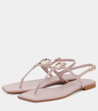 Roger Vivier Viv' By The Sea leather thong sandals