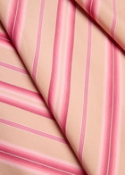 Thierry Colson Audrey Striped Cotton Midi Wrap Skirt Pink