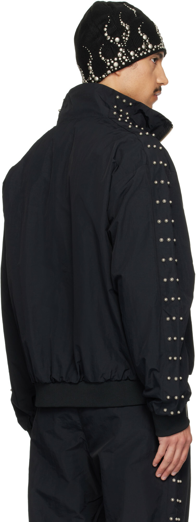 Thug Club Black Triple Line Stud Track Jacket