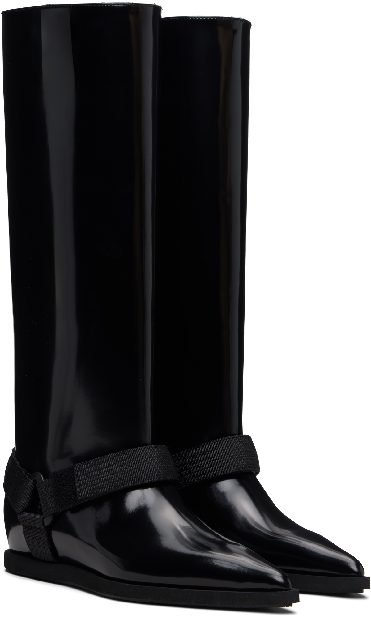 sacai Black Belted Tall Boots