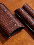 George Cleverley - Textured-Leather Cigar Holder - Brown