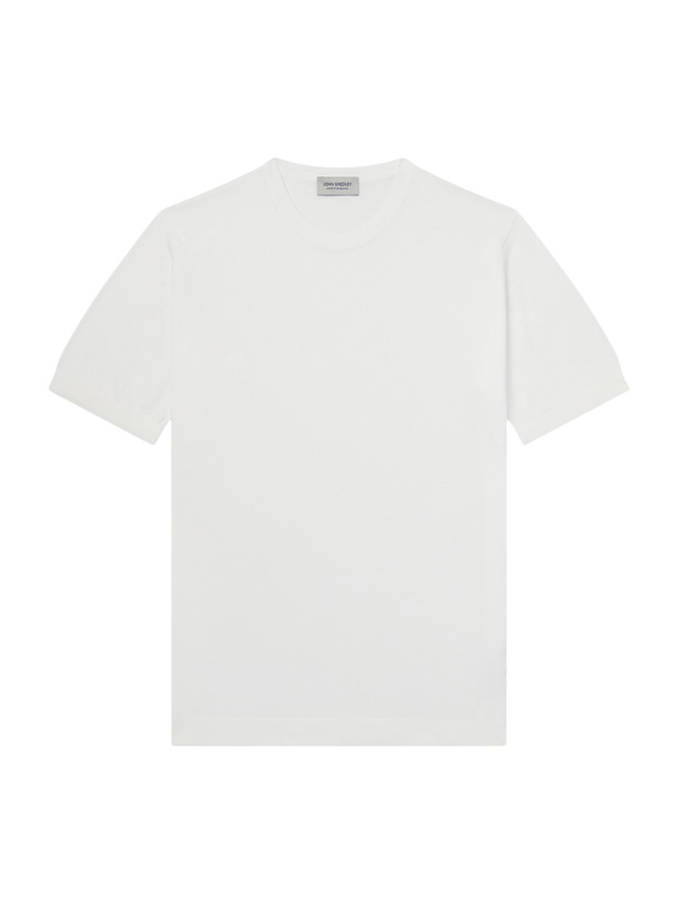 Photo: John Smedley - Torin SS Cotton-Knitted T-Shirt - White