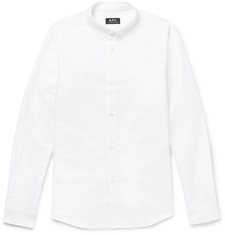 Photo: A.P.C. - Slim-Fit Button-Down Collar Cotton Oxford Shirt - White