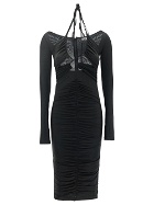 Versace Jeans Couture Ruched Midi Dress