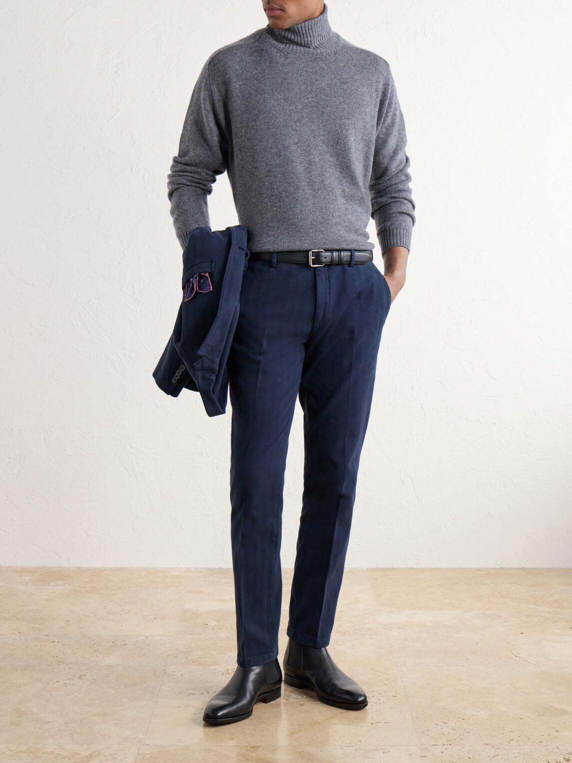 Boglioli - Virgin Wool and Cashmere-Blend Rollneck Sweater - Gray