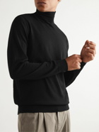 Mr P. - Slim-Fit Merino Wool Rollneck Sweater - Black