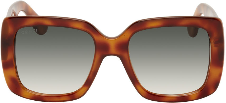 Gucci Tortoiseshell Oversized Square Sunglasses Gucci display picture 1
