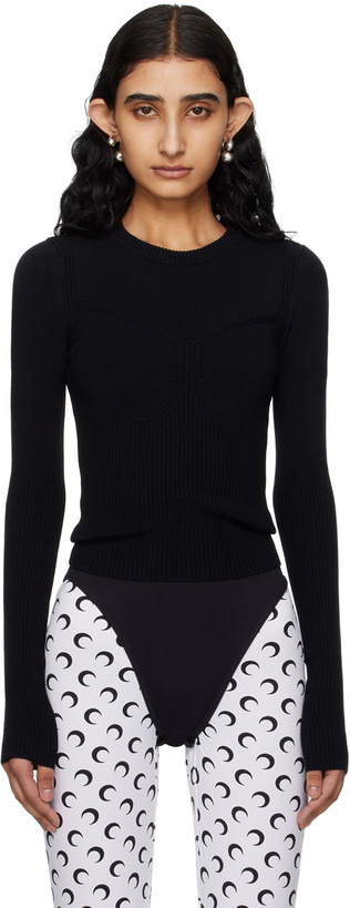 Photo: Marine Serre Black Rib Sweater