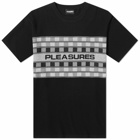 Pleasures Men's Check Knitted T-Shirt in Black