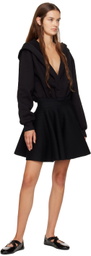 ALAÏA Black Criss Cross Ballerina Flats