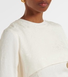 Markarian Felice caped jacquard midi dress