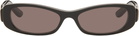 Balenciaga Black Rectangular Sunglasses