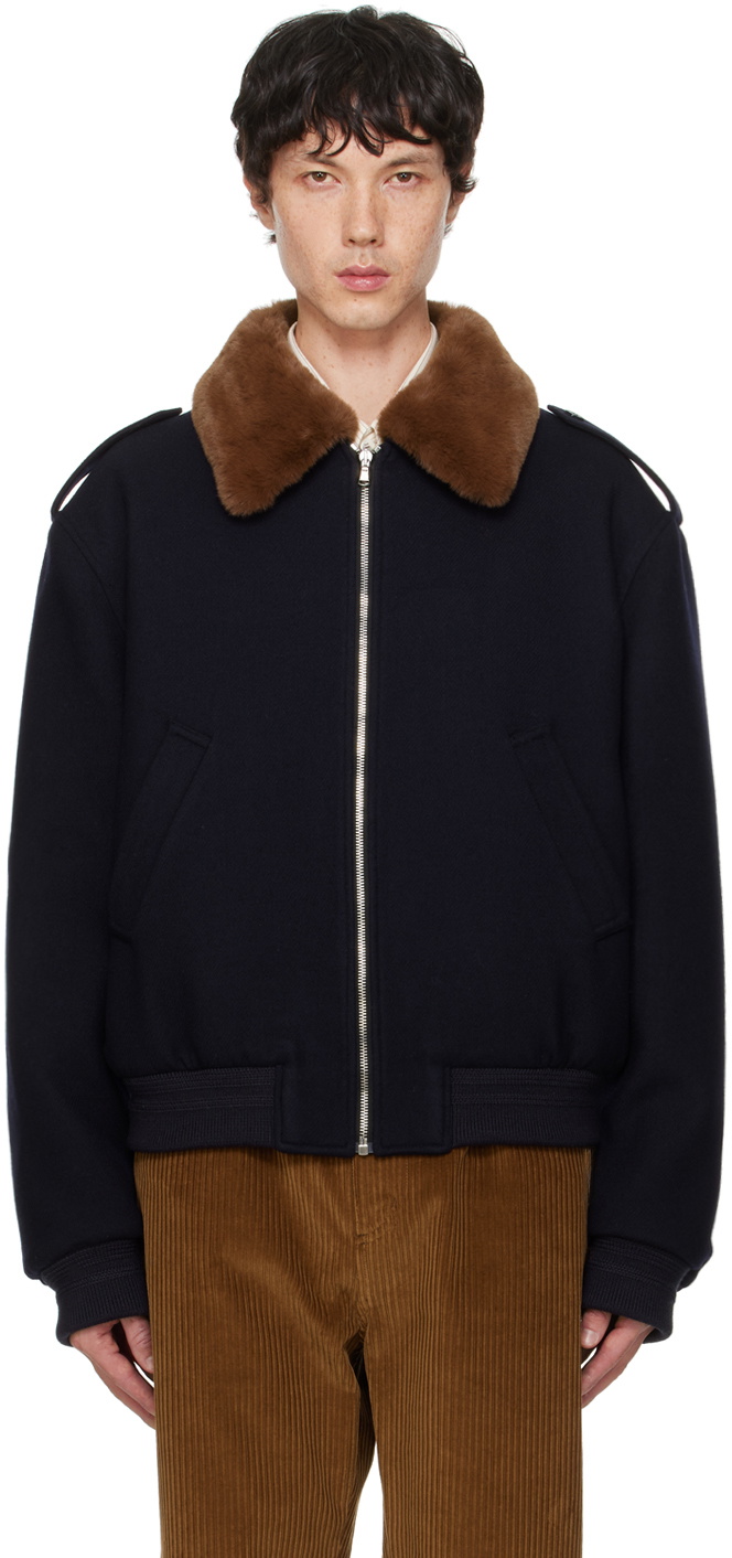 Recto Navy Epaulet Jacket