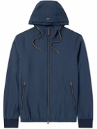 Herno - Silk Hooded Jacket - Blue