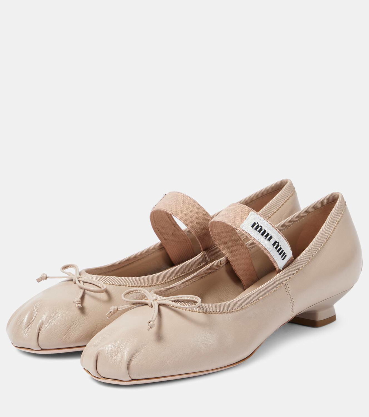 Miu Miu Mj leather ballet flats