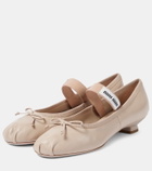 Miu Miu Mj leather ballet flats