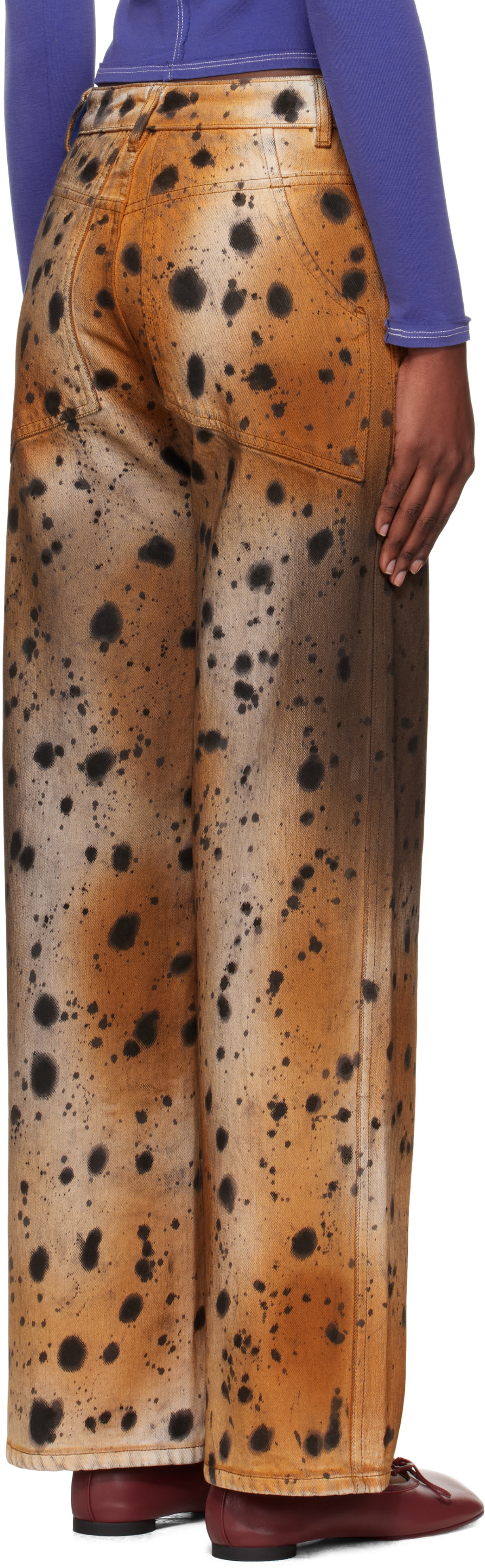 Eckhaus Latta Tan & Beige Wide Leg Jeans