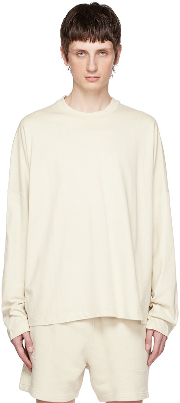 Photo: Calvin Klein Off-White Printed Long Sleeve T-Shirt