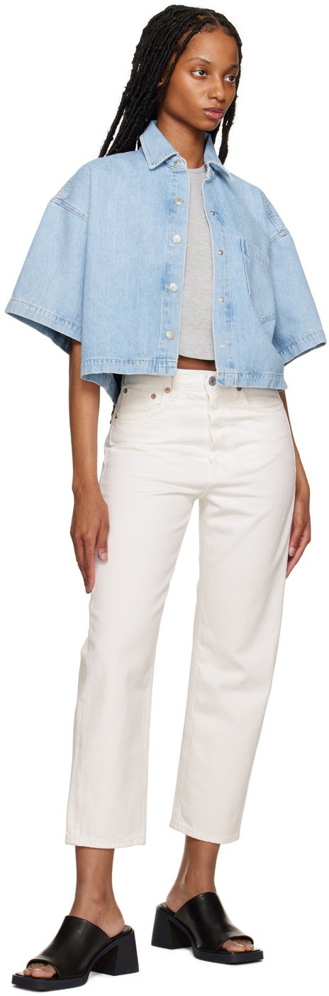 AGOLDE White 90 s Crop Jeans AGOLDE