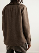 Rick Owens - Lodenette Brushed-Wool Overshirt - Brown