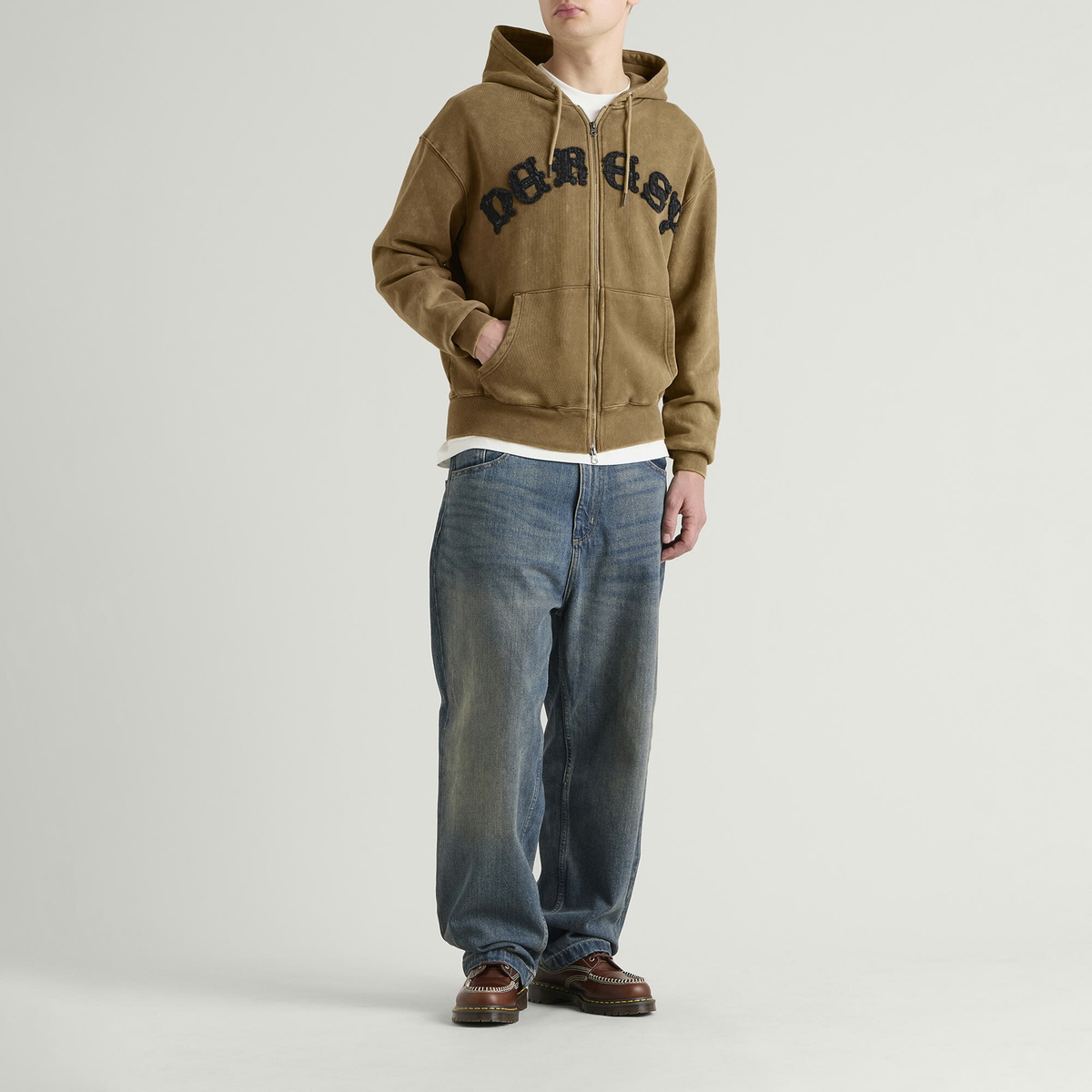 Heresy Men's Celtic Zip Hoodie in Brown
