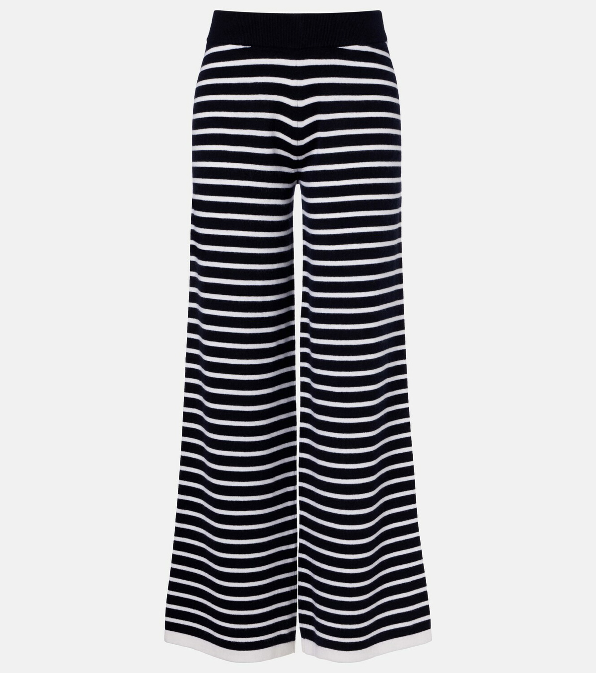 Jardin des Orangers Striped cashmere wide-leg pants