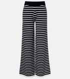 Jardin des Orangers Striped cashmere wide-leg pants