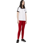 adidas Originals Red 3-Stripes Leggings