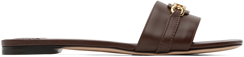 TOM FORD Brown Leather Whitney Slides
