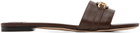 TOM FORD Brown Leather Whitney Slides