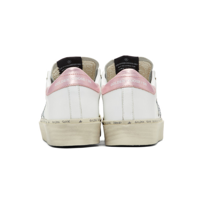 【関税&送料込】Golden Goose Deluxe Brand Ianira Golden Goose White and Gold Hi Star Sneakers Golden Goose
