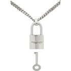 Dsquared2 Silver Punk Lock Necklace