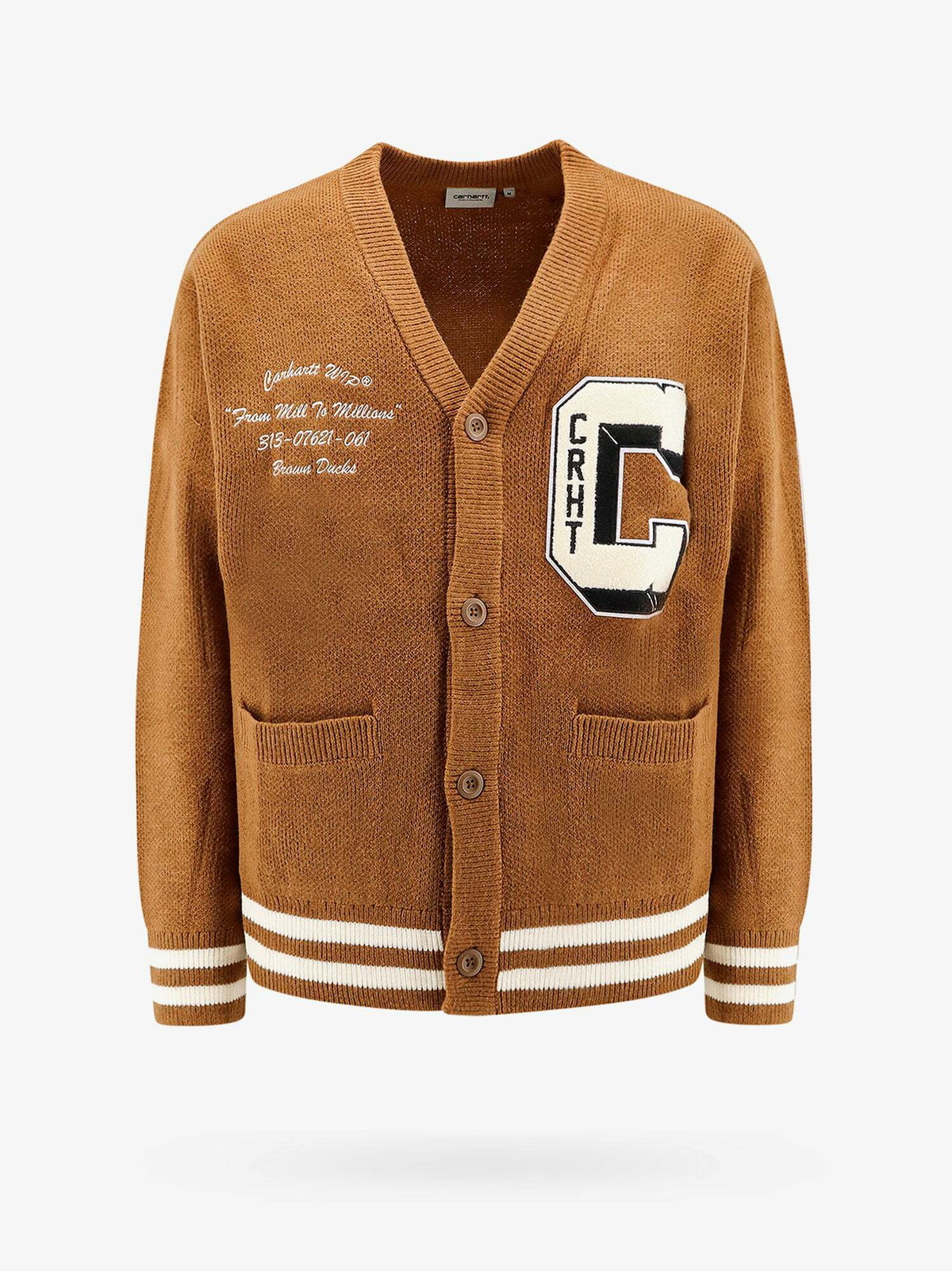 Carhartt Wip Cardigan Brown Mens Knitwear Carhartt WIP