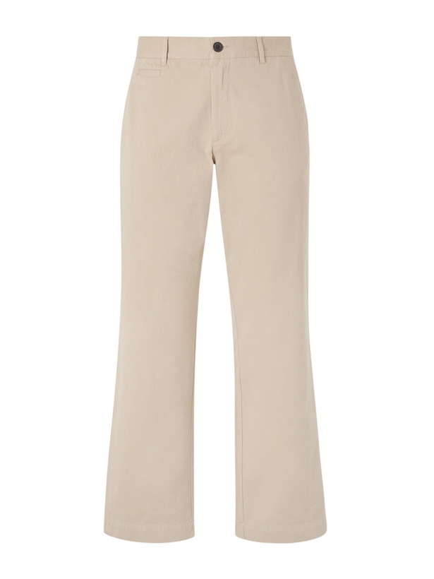 Photo: Portuguese Flannel - Labura Straight-Leg Organic Cotton-Twill Trousers - Neutrals