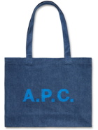 A.P.C. - Logo-Print Denim Tote Bag